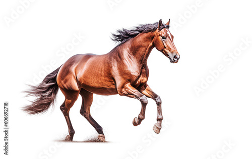 Ai generative. Brown Horse on a white