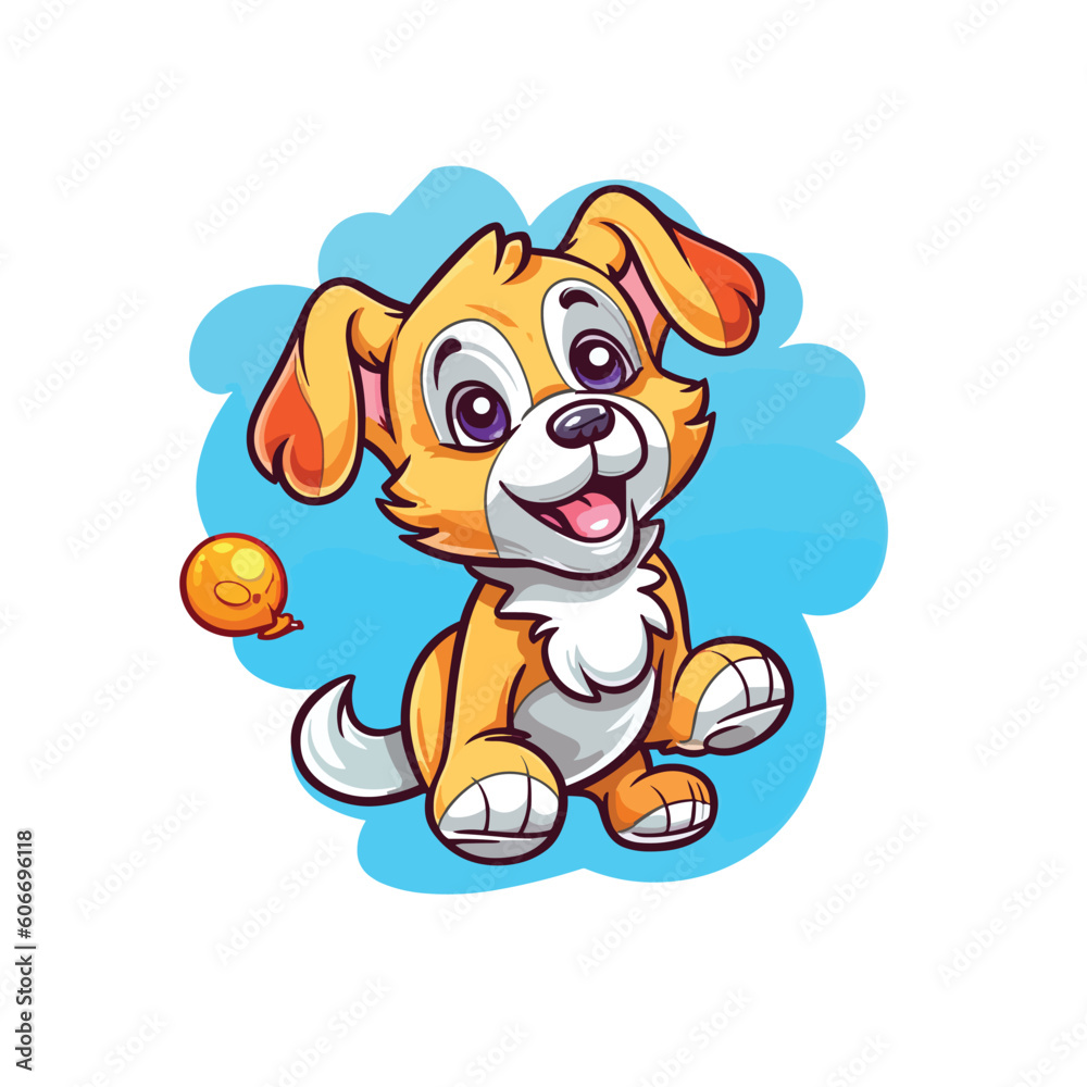 Obraz premium Design illustration Tshirt, Dog cute Vector