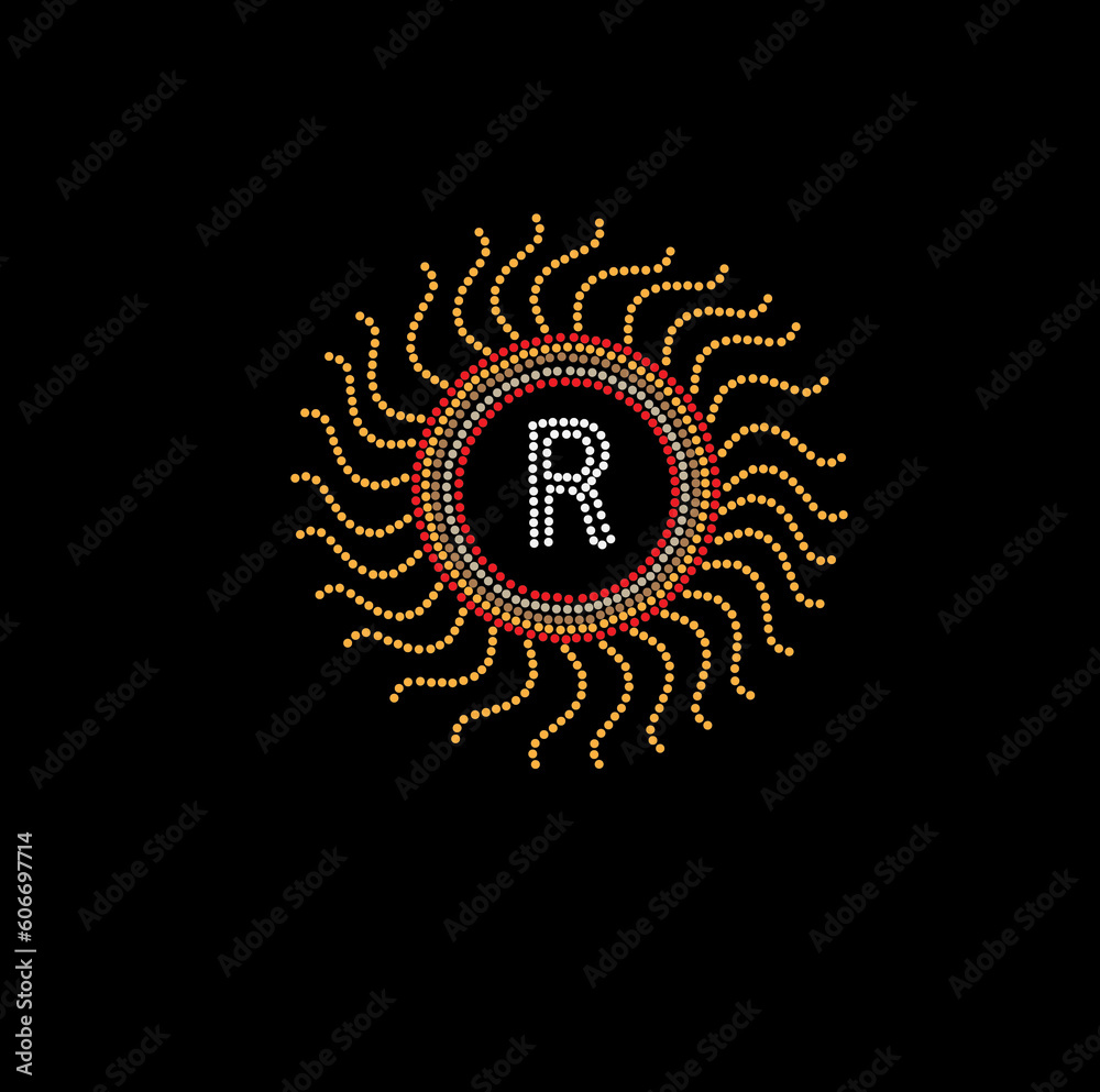 Fototapeta premium R Rhinestone design