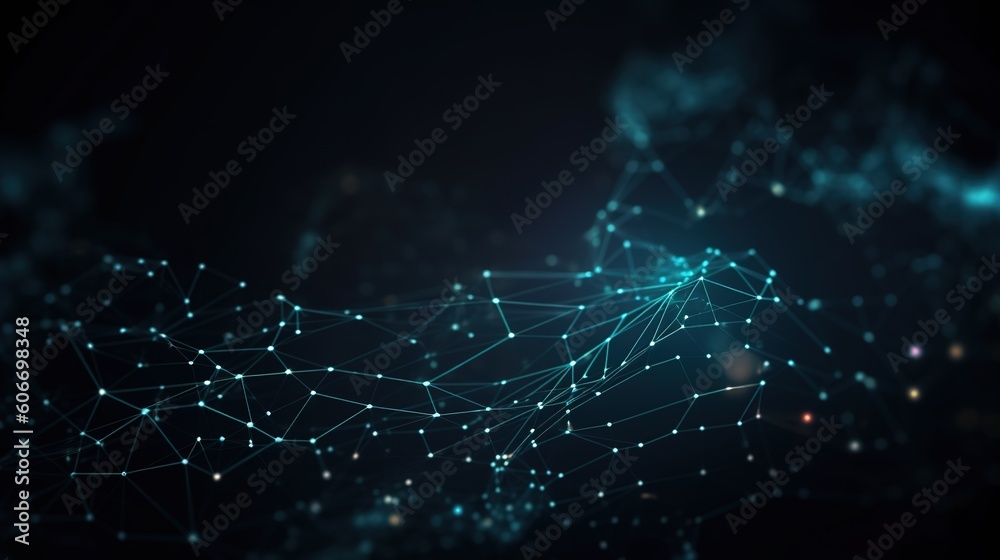 future technology smart tech abstract illustration of data flowing through a network of nodes and interconnected lines future technology smart tech abstract illustration of data flowing through a network of nodes and interconnected lines