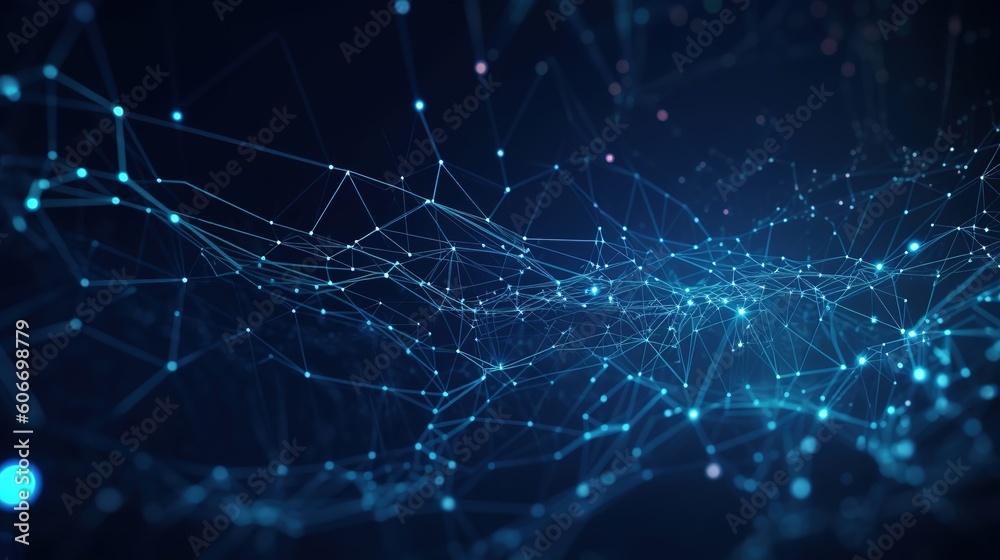 future technology smart tech abstract illustration of data flowing through a network of nodes and interconnected lines future technology smart tech abstract illustration of data flowing through a network of nodes and interconnected lines