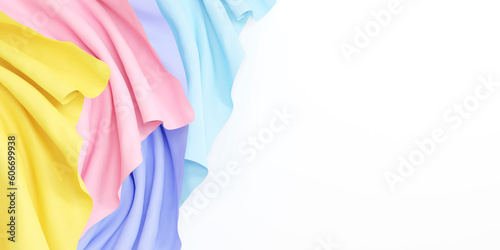 Colorful fabric background 3d render