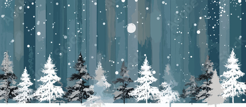 Christmas Background with Snow, Stars, Pine Cones, and Fir Tree: Festive Illustrator Vector for Banners and Advertisements