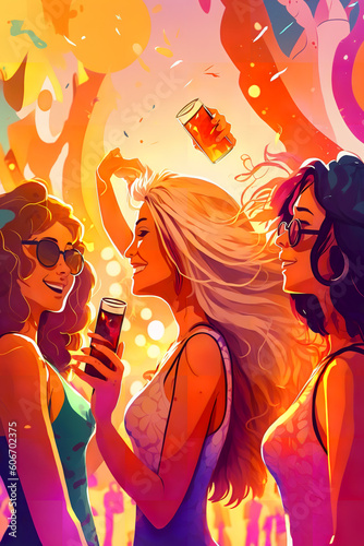 Girls on Summer Party