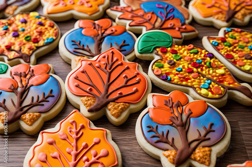 Fall cookie created with Generative AI technology