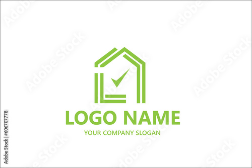 Minimalist house insurance Property Finance prospect logo design template.