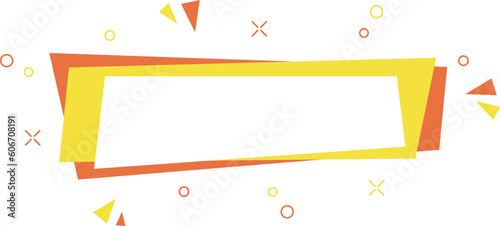 Empty rectangle banner. Vector illustration. Flat design style. Template for your design.