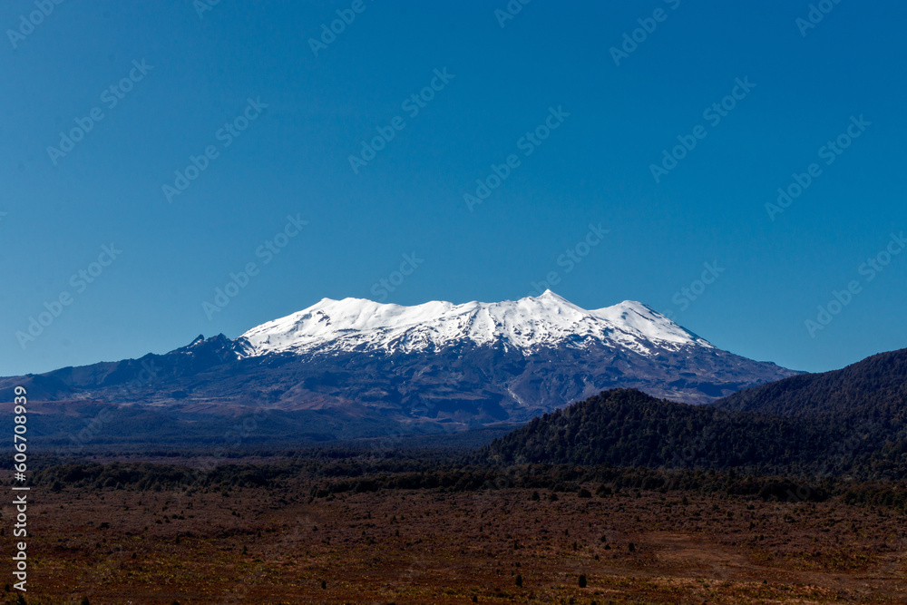 BLick aus der Ferne auf Mount Ruapehu