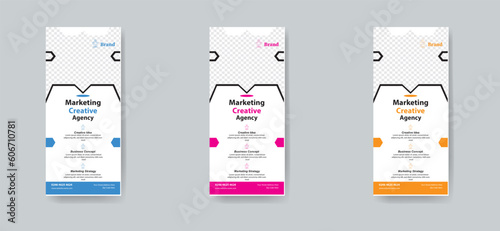 Digital Marketing Agency double-sided dl flyer or Business Rack Card Design