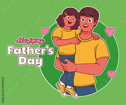 happy fathers day, father and daughter