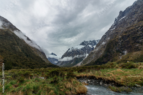 Mountains in Fjordland National Park, New Zealand