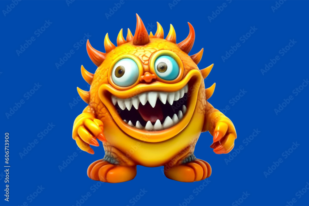 monster illustration 3d character rendering