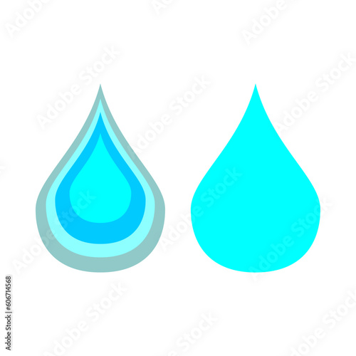 Water drop shape. Flat style Isolated on white background - stock vector.Water drop. Icon. Vector.