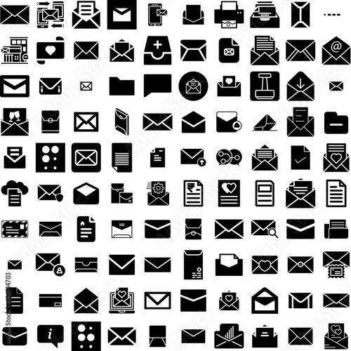 Collection Of 100 Letter Icons Set Isolated Solid Silhouette Icons Including Vector, Font, Type, Typography, Letter, Alphabet, Illustration Infographic Elements Vector Illustration Logo