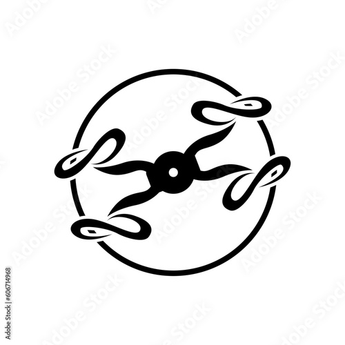 drone quadcopter icon vector on white background