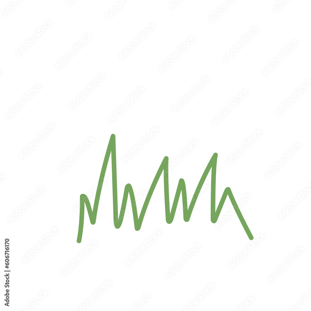 Grass Line Icon Vector 