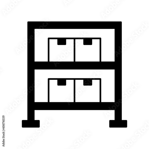 Parcels rack Glyph Vector Icon that can easily edit or modify

