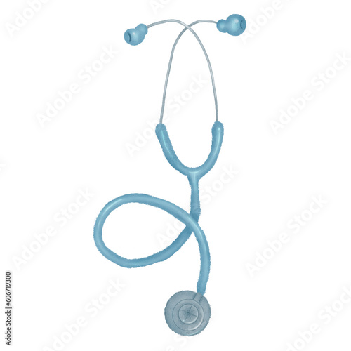 Cute medical equipment in watercolor style.