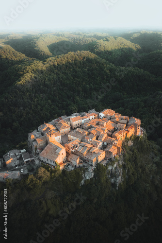 Calcata Drone View