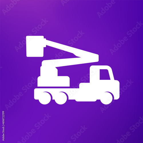 bucket truck icon, vector design