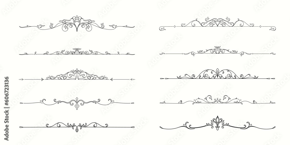 divider calligraphic design elements and page decoration