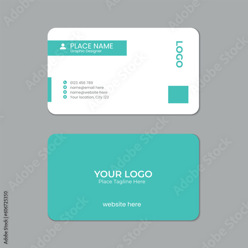 Wallpaper Mural Business card template design with texture and pattern, visiting card, name card, Print ready double sided clean fresh and modern corporate business card layout with mockup
 Torontodigital.ca