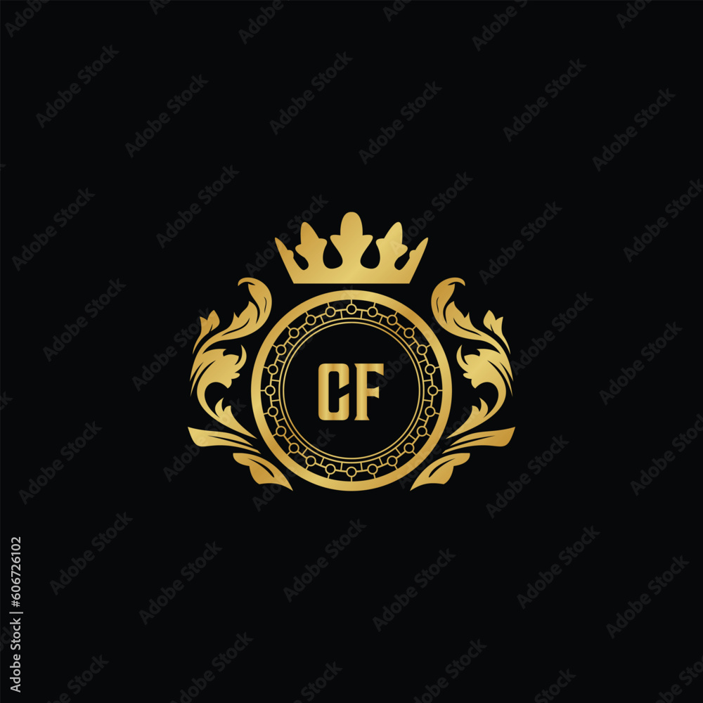 Luxury royal wing letter CA-CZ crest gold color logo vector image Luxury royal wing letter CA-CZ crest gold color logo vector image