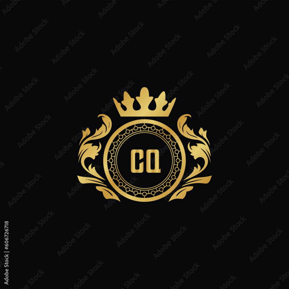 Luxury royal wing letter CA-CZ crest gold color logo vector image Luxury royal wing letter CA-CZ crest gold color logo vector image
