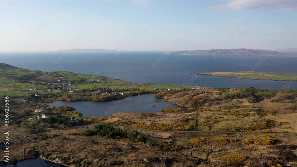 Aerial view of Pound Lough in Portnoo in County Donegal, Ireland Aerial view of Pound Lough in Portnoo in County Donegal, Ireland