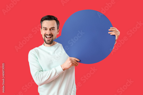 Handsome man with blank spe...