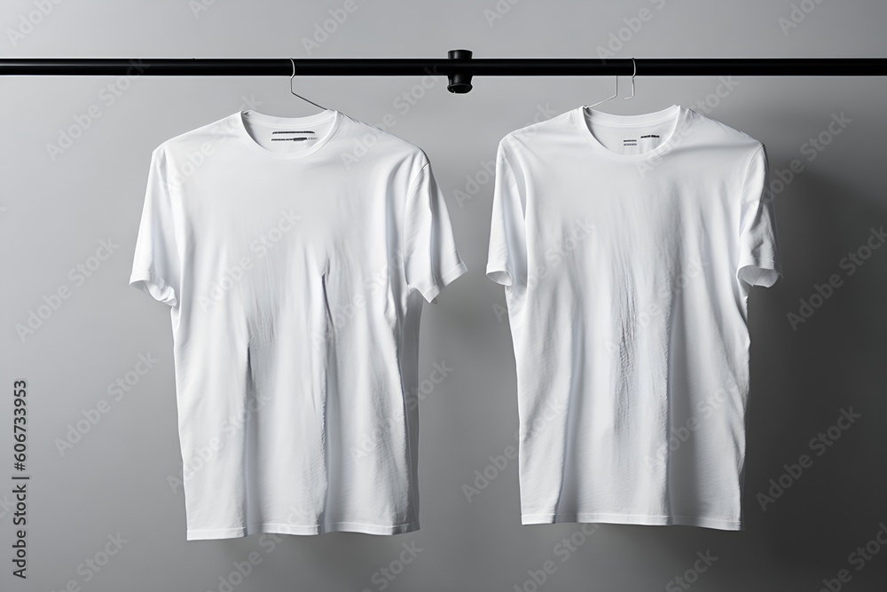 T-shirt mockup in white color. Mockup of realistic shirt with short sleeves. Blank t-shirt template with empty space for design.
T-shirt mockup in white color. Mockup of realistic shirt with short sleeves. Blank t-shirt template with empty space for design.
