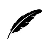 feather - vector icon, silhouette
