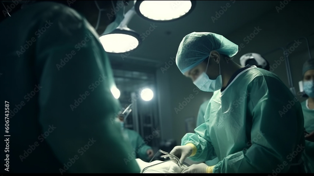 Doctors perform an operation. Generative AI Doctors perform an operation. Generative AI