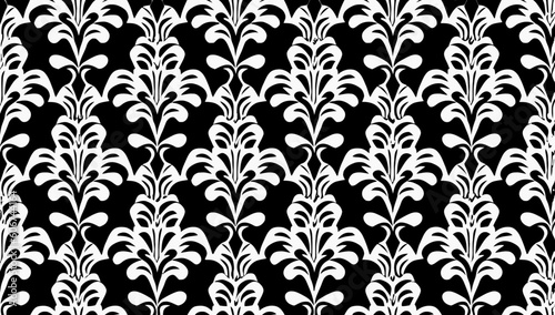 Elegant Monochrome: Exploring the Timeless Damask Black and White Patter