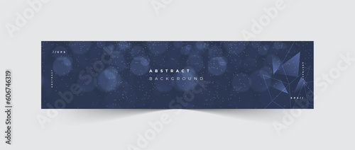 Linkedin banner elegant bokeh technology abstract background