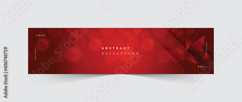 Linkedin banner red background with bokeh