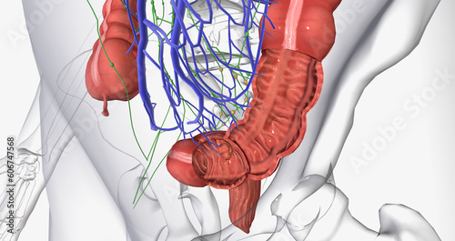 Obraz na płótnie Colorectal cancer (CRC) is a common colon or rectal cancer that affects many patients over middle age