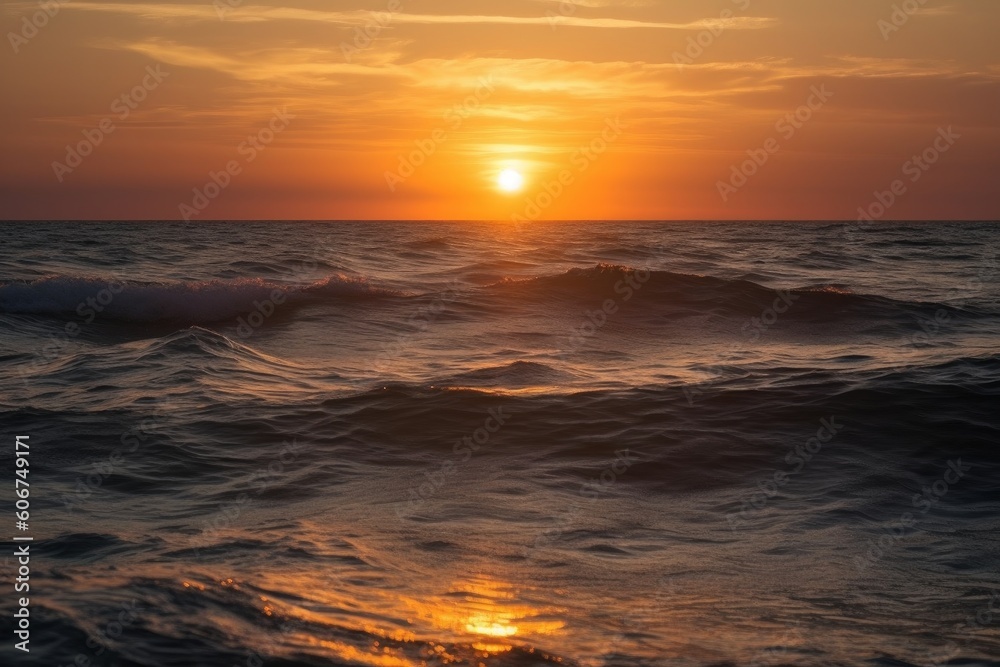 Sunrise over sea, Generative ai