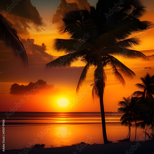 Palm beach sunset © Umer