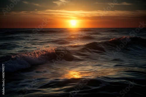 Sunrise over sea, Generative ai