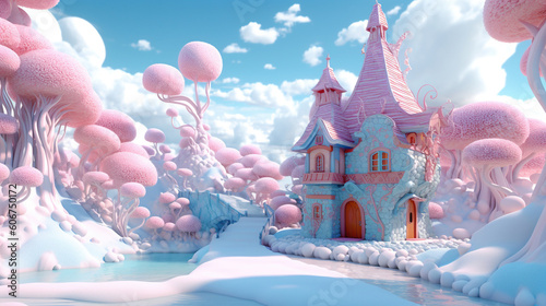 3D fantasy landscape candy land