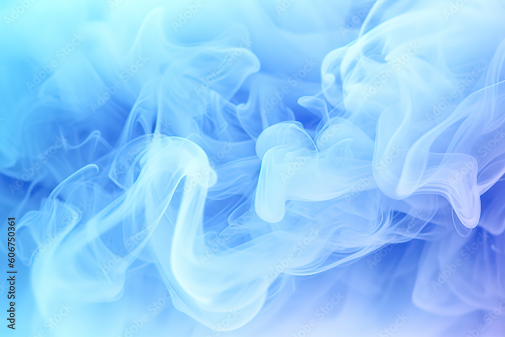 Fototapeta premium pastel blue smoke abstract solid background, Abstract geometric form liquid splatter texture , generative ai.