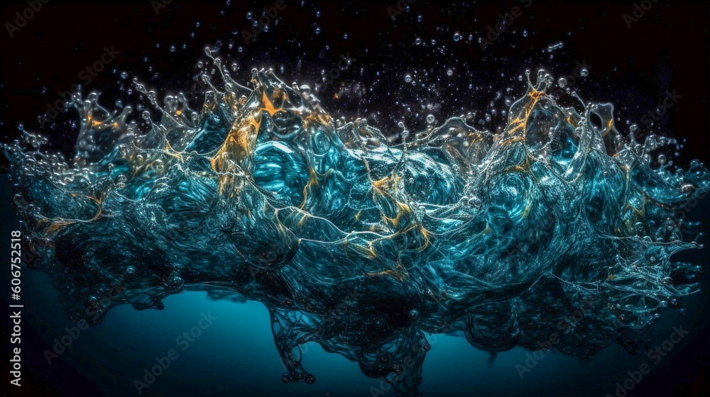 Abstract colorful water wave. Fantasy fractal texture. Generative AI. Abstract colorful water wave. Fantasy fractal texture. Generative AI.