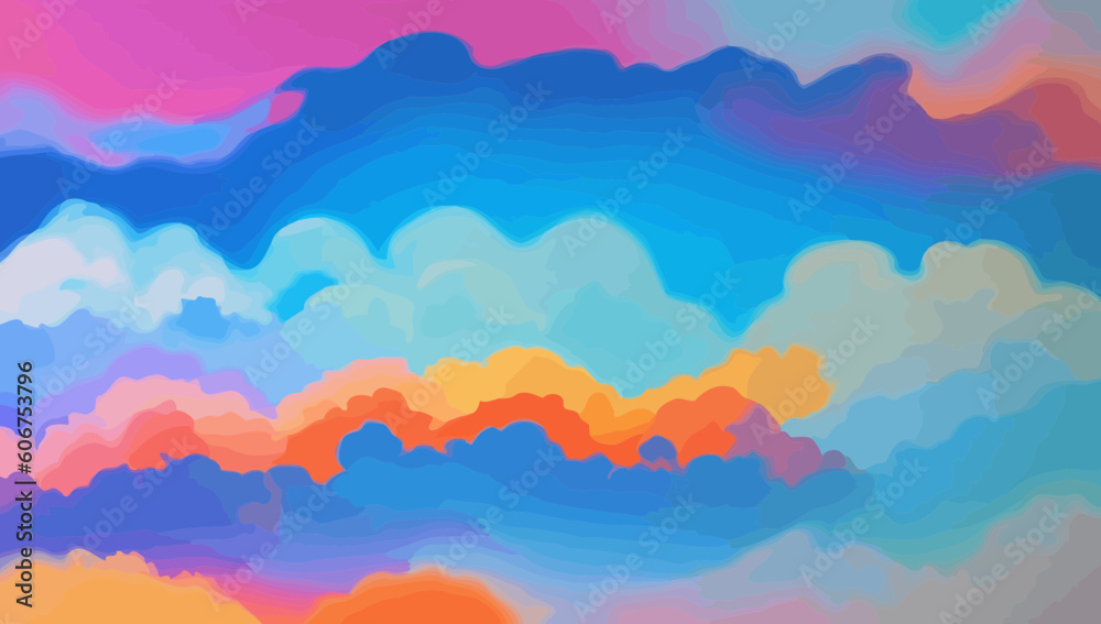 Exploring the Abstract Clouds of Beautiful Colors