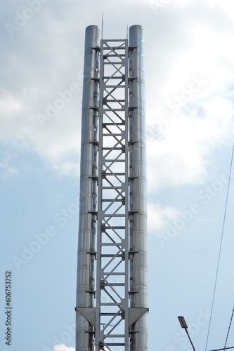 chimney on blue sky