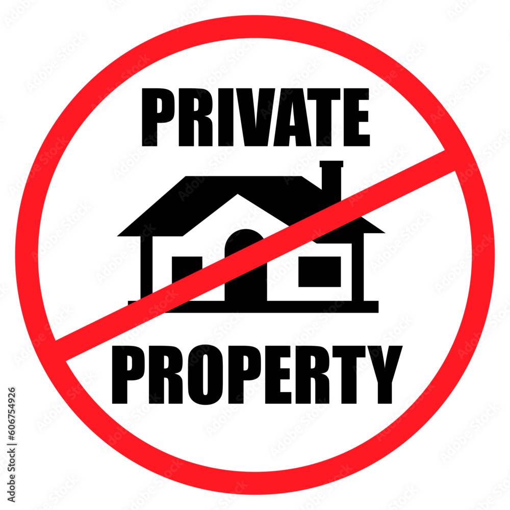 Private property do not enter sign icon printable vector image Private property do not enter sign icon printable vector image