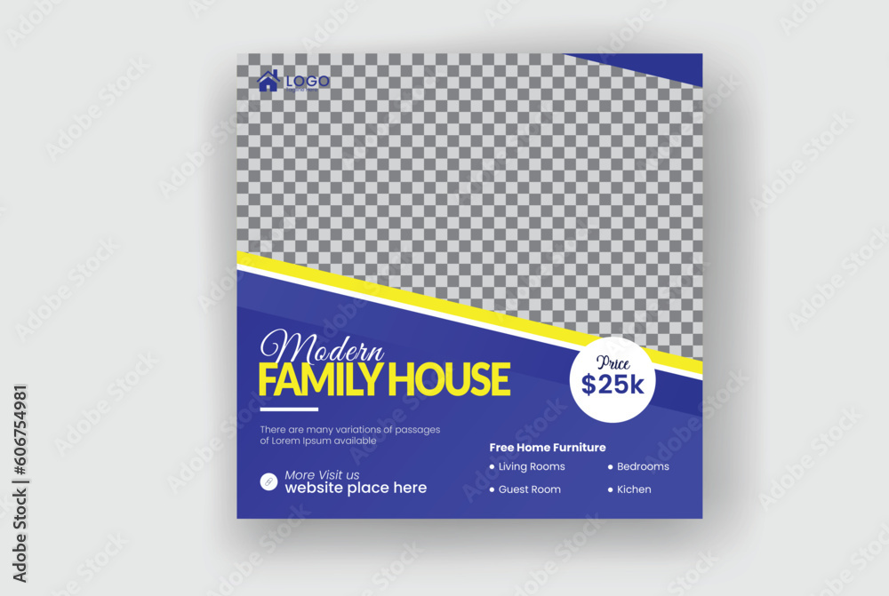 Home Real State Social Media Post Template Home Real State Social Media Post Template
