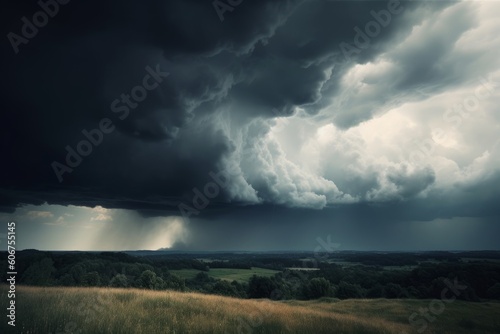 Stormy cloud nature backdrop, Generative ai