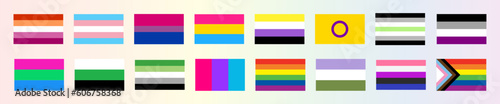 set of pride flags 