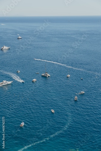 Boats and yachts in the Mediterranean sea © Sara Montalbano/Wirestock Creators